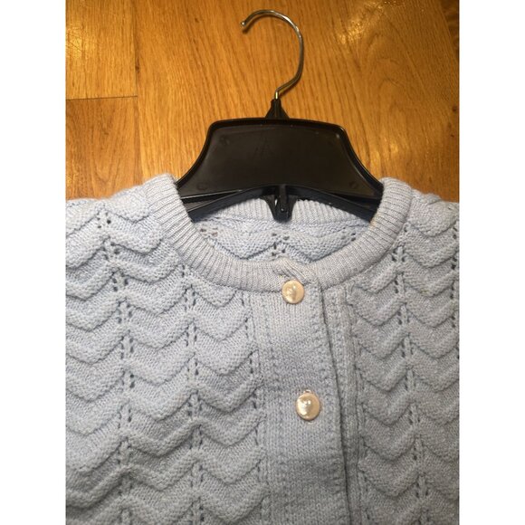 Light Blue Crochet Cardigan Size M/L - Picture 5 of 7